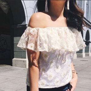 Off Shoulder Romantic Lace Top